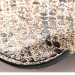Metallic Snakeskin Embossed Spikes Loubiposh Clutch Gold Pink