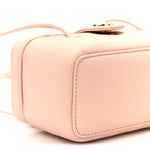 Shiny Caviar Preppy Coco Long Vanity With Strap Light Pink