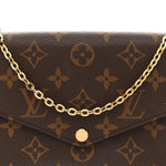 Monogram Pochette Felicie Chain Wallet Fuchsia