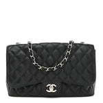 Caviar Quilted Jumbo Single Flap Black