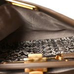 Vitello Morgan Snakeskin Medium Peekaboo Iconic Satchel Foresta