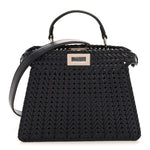 Vitello King Shiny Nappa Intreccio Petite Peekaboo I SEE U Satchel Midnight