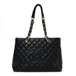 Caviar Quilted Grand Shopping Tote GST Black