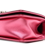 Metallic Patent Calfskin Quilted Small Boy Flap Pink