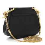 Grained Lambskin Nano Drew Shoulder Bag Black