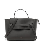 Grained Calfskin Mini Belt Bag Grey