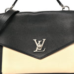 Soft Calfskin My Lockme Top Handle Vanille Black