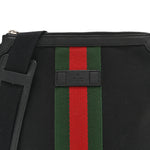 Canvas Web Messenger Bag Black