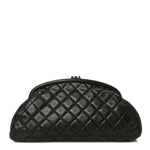 Lambskin Quilted Timeless Clutch Black