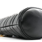 Calfskin Matelasse Mini GG Marmont 2.0 Bucket Bag Black