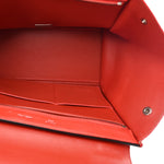 Drummed Calfskin Small Trapeze Vermillion
