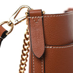 Calfskin Lock and Walk Bucket Cognac