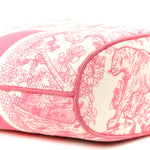 Canvas Embroidered Dioriviera Toile De Jouy Panier Chapeau Tote Peony Pink