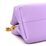 Box Calfskin Diamond Frame Clutch Wisteria