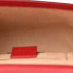 Calfskin Crystal Star Embroidered Small Padlock Shoulder Bag Hibiscus Red