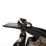 Monogram Calfskin Perforated Medium Flat Messenger Bag Dark Brown