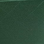 Metallic Caviar Quilted Jumbo Double Flap Green