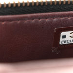 Caviar Quilted Small Vertical Coco Beauty Vanity Case With Chain Black
