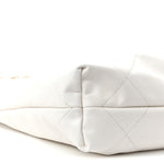 Shiny Calfskin Quilted Small Chanel  White