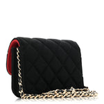 Jersey Quilted Micro Mini Flap Black
