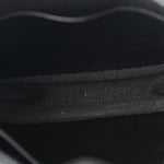 Sheepskin Matelasse Chevron Monogram Mini College Bag Black