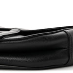 Grained Calfskin Saddle Bag Black