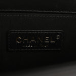 Calfskin Quilted Small Boy Flap Black