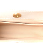 Shiny Crumpled Calfskin Quilted Small Wavy CC Hobo White