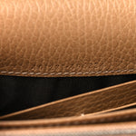 Dollar Calfskin Crystal Mini Dionysus Chain Wallet Natural Tan Black Diamond