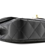 Caviar Quilted Mini Sweetheart Rectangular Flap Black