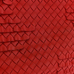 Nappa Intrecciato Ruffle Tote Red