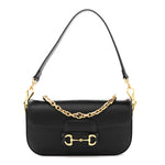 Azalea Calfskin Small Horsebit 1955 Chain Shoulder Bag Black