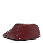 Aged Calfskin Small Shopping In Moscow Tote Burgundy