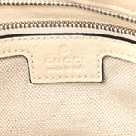 Sakai Be Green Calfskin Diagonal Stitched Small Blondie Tote Mystic White