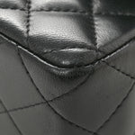 Lambskin Quilted Mini Rectangular Flap Black