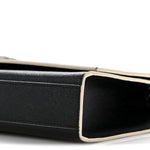 Grain De Poudre Medium Classic Monogram Kate Satchel Black White