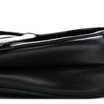 Grained Calfskin Saddle Bag Black