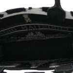 Canvas Embroidered Medium Paris Book Tote Black White