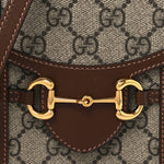 GG Supreme Monogram Mini Horsebit 1955 Crossbody Bag Beige Brown Sugar