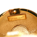 Swarovski Crystal Disco Ball Minaudiere Clutch White Gold