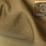 Shiny Crumpled Calfskin Quilted Mini 31 Shopping Bag Khaki