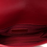 Shiny Lambskin Quilted Small Fashion Therapy Flap Bag Red