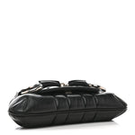 Nappa Vertical Matelasse Small Maxi Horsebit Chain Shoulder Bag Black