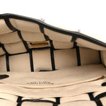 Canvas Intrecciato Padded Cassette Crossbody Bag Natural Black