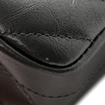Metallic Aged Calfskin Chevron Quilted 2.55 Reissue Mini Flap Grey