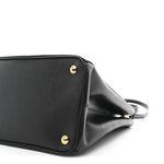 Saffiano Lux Medium Galleria Double Zip Black Black