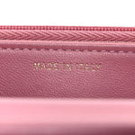Tweed Quilted Wallet On Chain WOC Pink