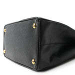 Saffiano Small Galleria Double Zip Tote Black