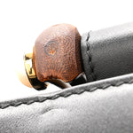 Nappa Bamboo Web Mini Nymphaea Top Handle Bag Black