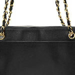 Caviar Triple CC Shoulder Bag Black